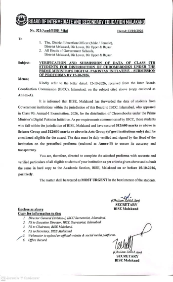 Prime Minister's Digital Pakistan Initiative | Chromebook Eligibility & Proforma