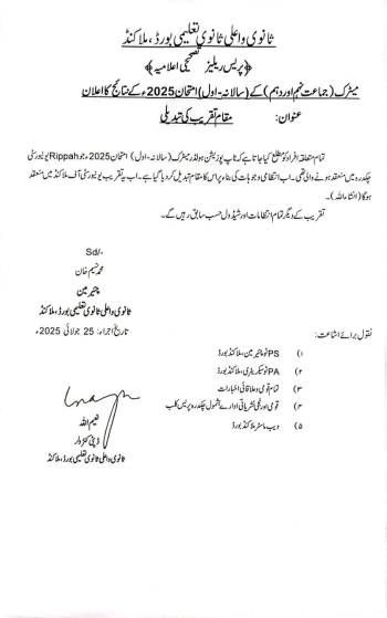Press Release: SSC Annual-I 2025 Resul